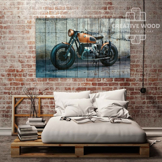 Картины в интерьере артикул Мотоциклы - Мото 6, Мотоциклы, Creative Wood